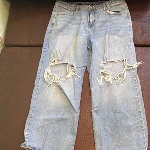 Wild Fable Blue Ripped Boyfriend Jeans